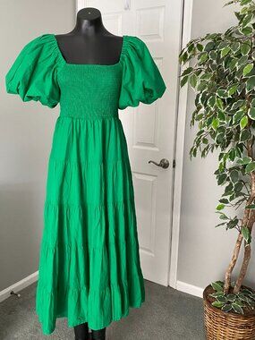 Green Petal and Pup Morgan Tiered Dress  - Size XL